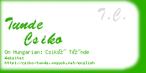 tunde csiko business card